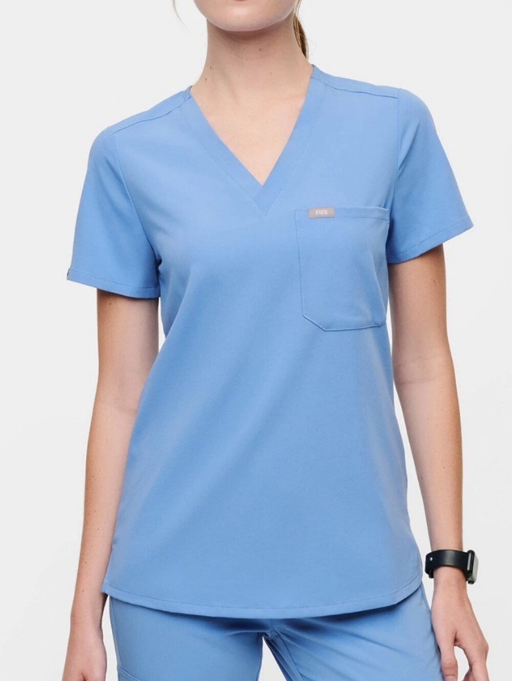 Figs Catarina Scrub Top XS Perfect Condition Ceil Blue Scrubs